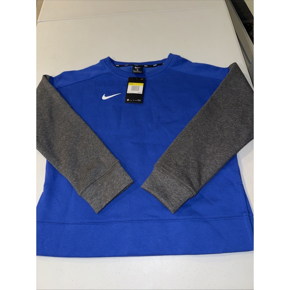New Womens Size Small Nike Crew Neck Sweatshirt Blue DH3780-480 NWT $55